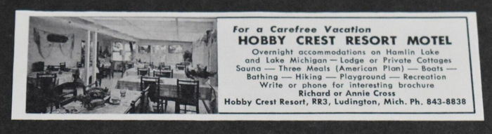 Hobby Crest Resort - Vintage Flyer